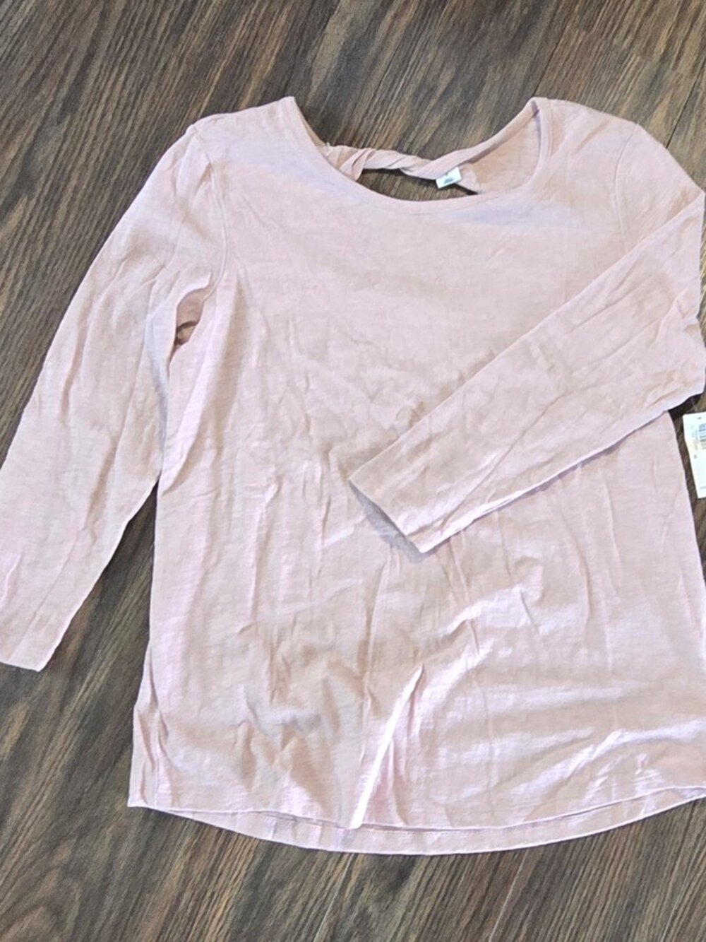 OLD NAVY Long-Sleeved Lightweight Tunic T-Shirt with Open Upper Back NWT/SIZE S